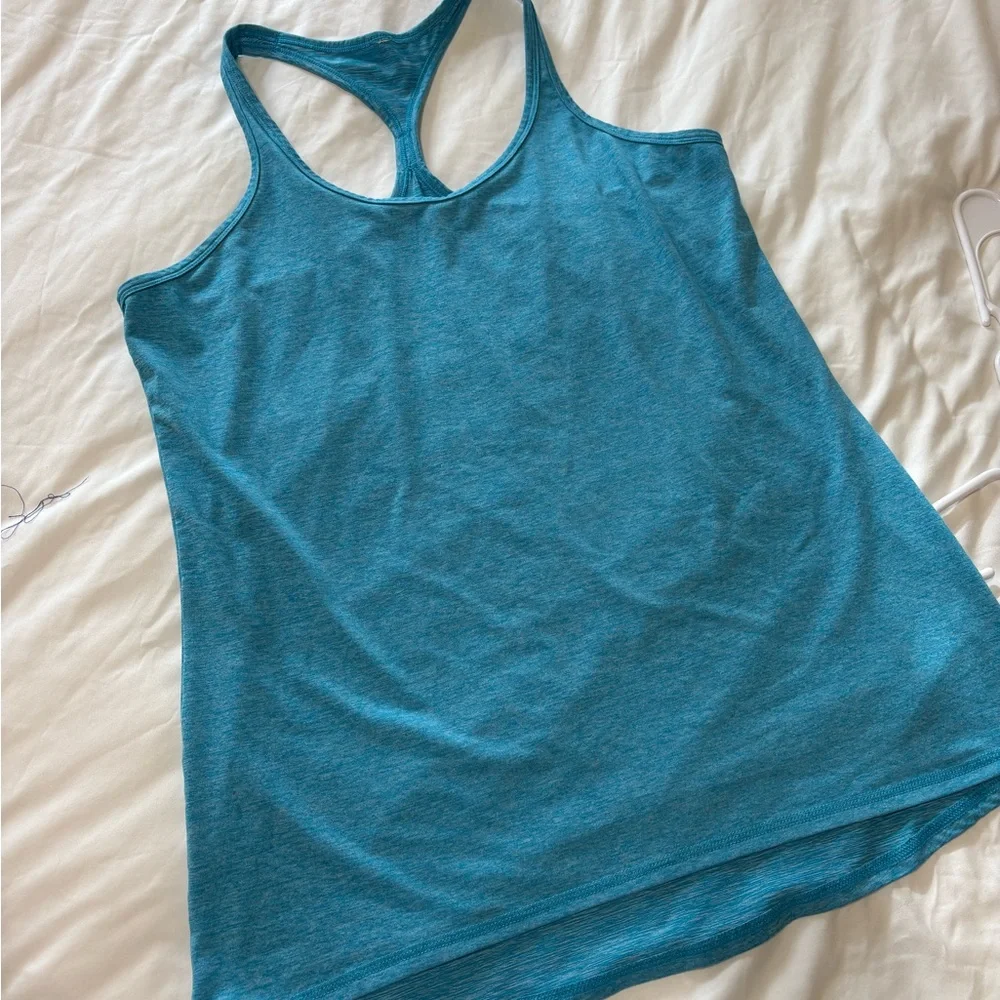 Blue Racerback Tank Top - Picture 3 of 4